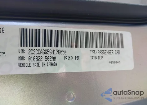 2016 Chrysler 300 300S из США, поврежденный, VIN 2C3CCAGG5GH176050